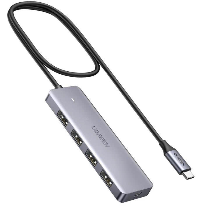 Bộ chia USB-C ra 4 cổng USB 3.0 màu đen Ugreen 20841 CM473